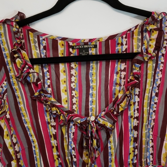 Lucky Brand colorful Top size small - Picture 2 of 7